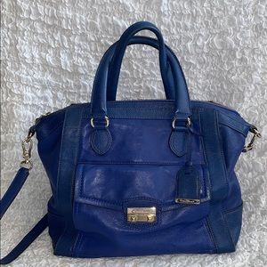 Cole Haan gorgeous classic blue leather satchel